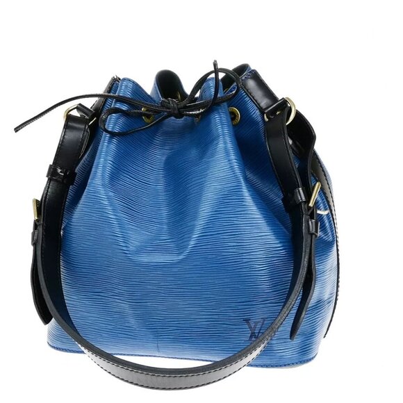 LOUIS VUITTON Petit Noe Bicolor Shoulder Bag Epi Leather Blue BK M44152 36EB411 - Picture 1 of 12